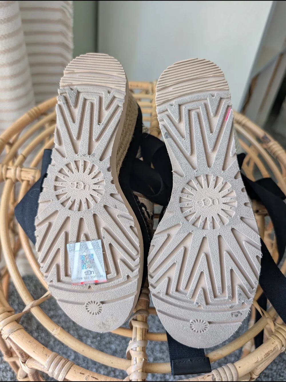 UGG Abbot Ankle Wrap Espardille Sandals Size 5